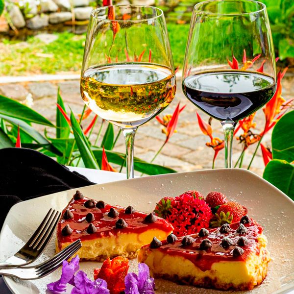 El postre, también con vino